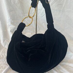 Cul-De-Sac -- Black Velvet -- Hobo Bag -- Like New!